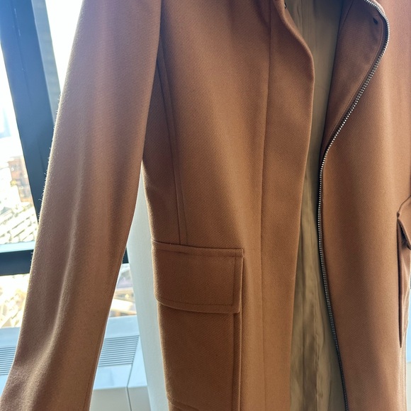 Theory Tan Camel Wool/Cashmere Peacoat - Picture 3 of 5